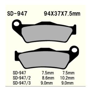 SD-947/2 R1150RS 01-04 R1150RS BMW レジン系 リア ブレーキパッド べスラ｜lining-n3