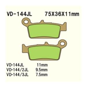 VD-144/2JL (PR50B) 93 Sniper 50 KYMCO メタル系 フロント ブレーキパッド べスラ