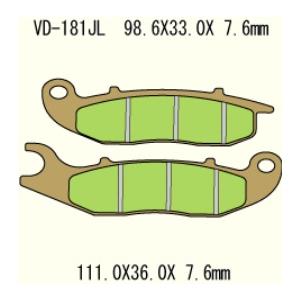 VD-181JL 19-20 CRF250RDA HONDA メタル系 フロント ブレーキパッド べスラ
