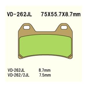 VD-262JL Futura (RST1000) 00-03 RST1000 APRILIA メタル系 フロント ブレーキパッド べスラ｜lining-n3