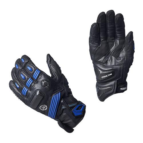 Q5F-RST-Y11-00L Lサイズ YL4003 スポーツレザーグローブ ブラック/ヤマハブル...