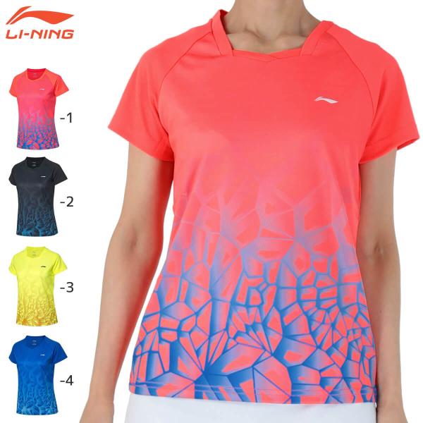 【特価】LI-NING AAYQ066 ゲームシャツ(レディース) バドミントンウェア リーニン【日...