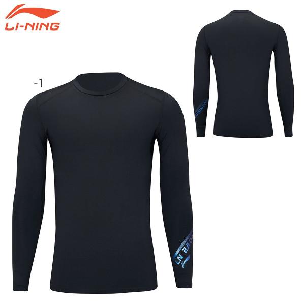 LI-NING AUDR101 アンダーギア インナーTシャツ バドミントンウェア(ユニ/メンズ) ...
