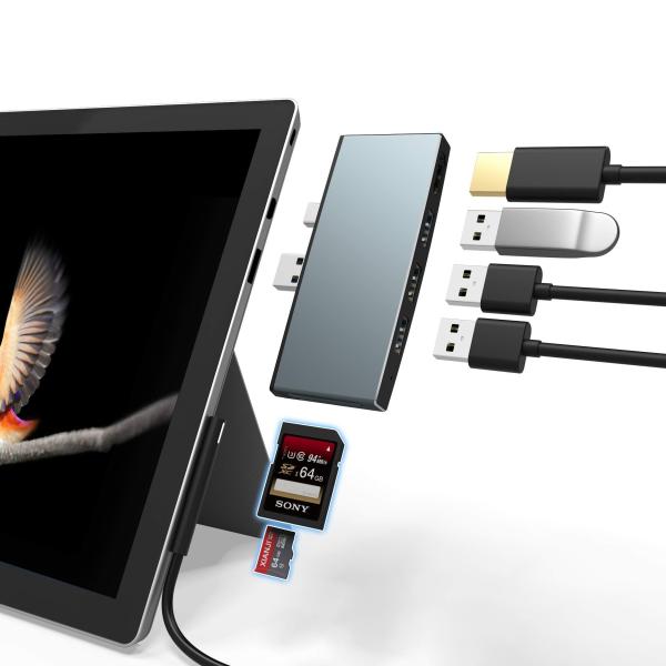 Microsoft Surface Pro 6 / Pro 5 専用 USB 3.0 ハブ 4K@3...