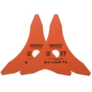 SHUZIYU 草刈り機 3枚刃, 255mm 厚さ3mm, 2個パック