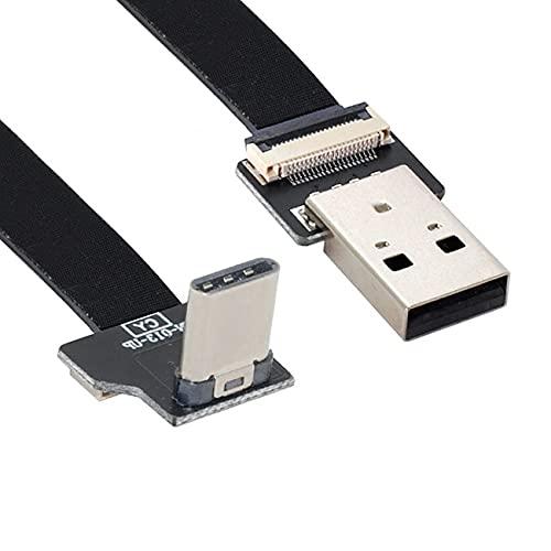 Cablecc Up Down Angled USB 2.0Type-AオスからUSB-CType-...
