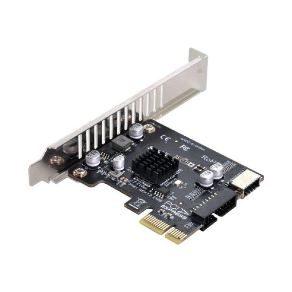 cablecc 5Gbps Type-E USB 3.1 フロントパネルソケット&amp; USB 2.0か...