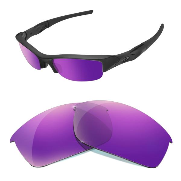 剥がれ防止 Oakley Flak Jacket交換レンズ 偏光 フラックジャケットレンズ-マルチオ...