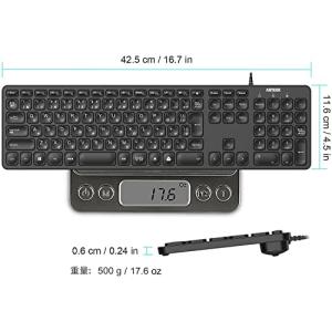 Arteck USB 有線 ワイヤー キーボー...の詳細画像4