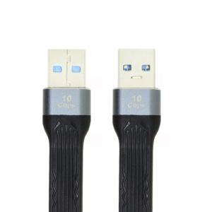 Xiwai 10GbpsUSB3.1タイプAオスからUSB3.0タイプAオス延長フラットスリムFPCデータケーブル13cmラップトップおよびデスクトッ