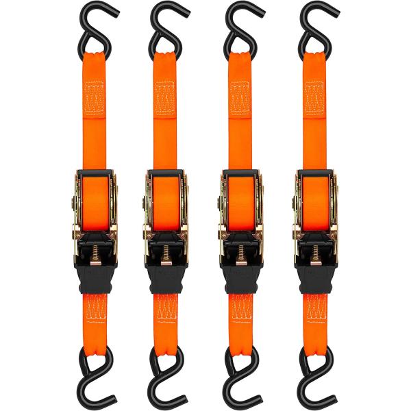 Runbod ラッシングベルト ラチェット式ベルト 荷締めベルト 荷物固定ベルト 5m 黒 ラッシン...