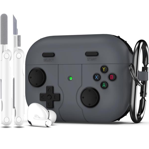 R-fun AirPods Pro 第 2/1 世代ケースカバー クリーナーキット付き クラシックハ...