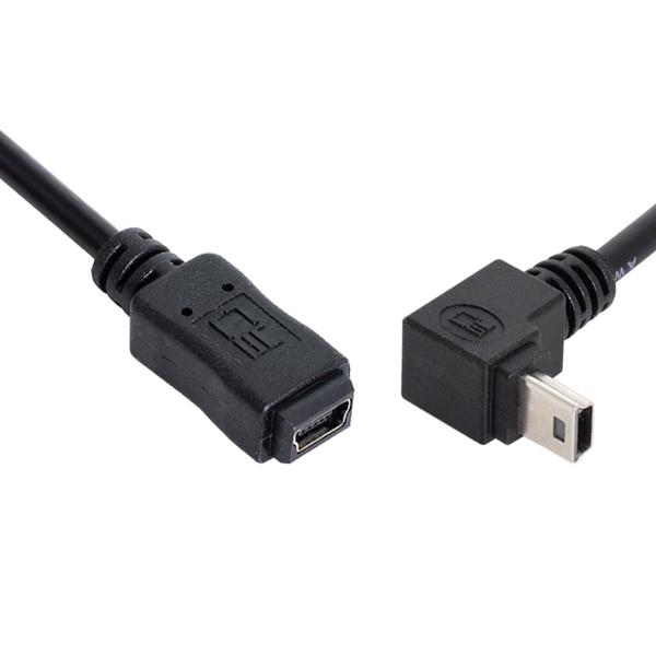 CYケーブルMini-USB 5 Pinオス?Mini-USB 5 inメス90度下角延長ケーブル