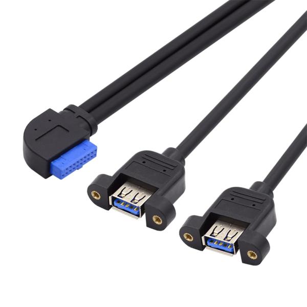 cablecc 5Gbps 19/20ピン マザーボードヘッダー - USB 3.0デュアルポート ...