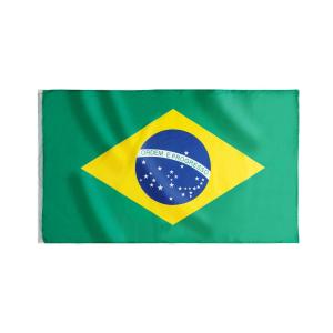 世界国旗 ブラジル国旗 フラッグサイズ 90×150cm スポーツ 観戦 応援グッズ 国際交流 運動会 国旗 旗 (ブラジル)