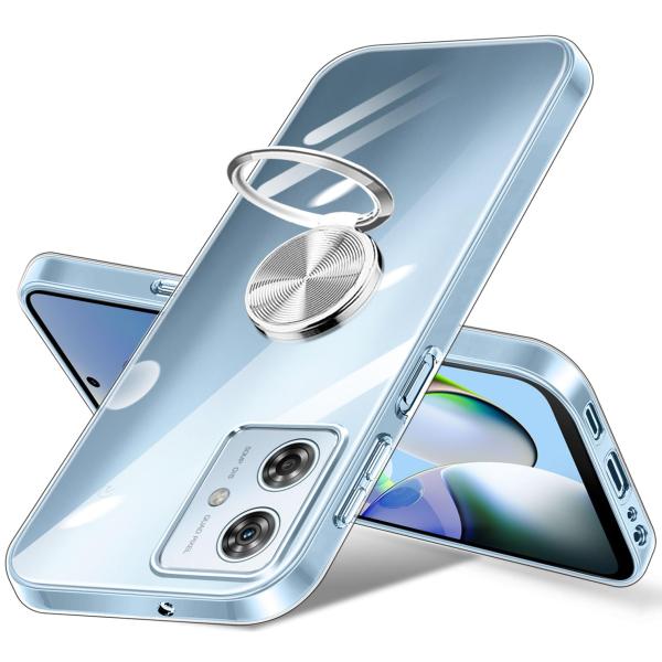 Motorola G64 5G ケース リング付き クリア moto g64y 5g ケース 耐衝撃...
