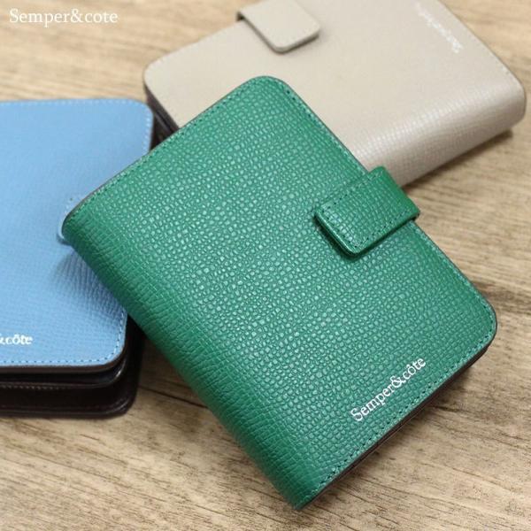 センペルアンドコッテ Semper&amp;cote 財布 L字 二つ折り財布 レザー 男女兼用 レディース...