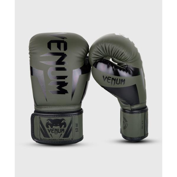 VENUM ELITE ボクシンググローブ カーキ / ブラック BOXING GLOVES KHA...
