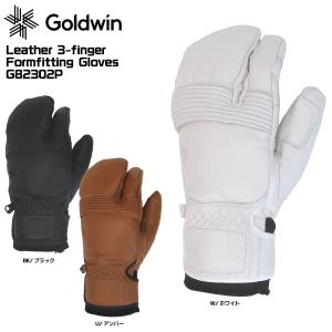 2022-23 GOLDWIN（ゴールドウィン）Leather 3-finger Formfitting Gloves（レザー 3フィンガーグローブ）G82302P【スキーグローブ】【在庫処分セール】｜linkfast