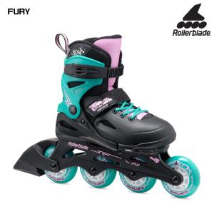 ROLLERBLADE（ローラーブレード）FURY BK/SGN（フューリー ブラック/シーグリーン）【ジュニアインラインスケート/数量限定】｜linkfast