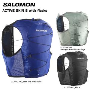 SALOMON（サロモン）ACTIVE SKIN 8 with flasks（アクティブスキン8 フラスク付）【ランニング/ハイキング】【2023/バックパック】