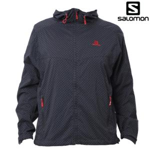 SALOMON （サロモン）　【最終処分/軽量防風ジャケット】　JP DOT LIGHT WIND JACKET （JP ドット ライトウィンド ジャケット） -ブラック- L35500800