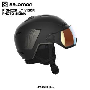 21-22 SALOMON（サロモン）【スキーヘルメット/限定品】 PIONEER LT VISOR PHOTO SIGMA（パイオニアLTバイザー調光）L41532200【スノーヘルメット】｜linkfast