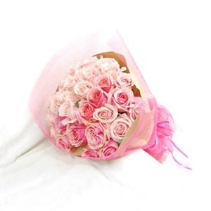 産地厳選バラ花束・ピンクのバラの花束  30本｜linkflowergift