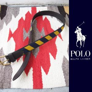【セール】Polo Ralph Lauren(ポロ・ラルフローレン)ラグビーストライプベルト【新品未使用】【メンズ】｜linkle