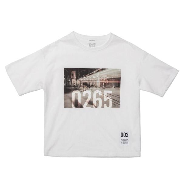 【INACITY APPAREL】伊那まちPHOTOTシャツ　ビッグシルエットホワイト　KUROSH...