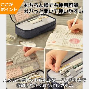 ペンケース 大容量 筆箱 立つ おしゃれ シン...の詳細画像2