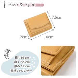 ミニ財布 三つ折り財布 コンパクト 使いやすい...の詳細画像4