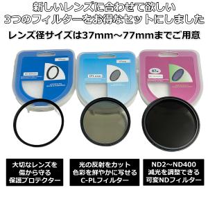 フィルター 3点セット レンズ保護 プロテクタ...の詳細画像1