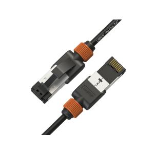 LANケーブル Cat7規格 0.9M ブラック 6本セット RJ45コネクタ S/FTP 二重 シールド 30AWG｜linkup-japan