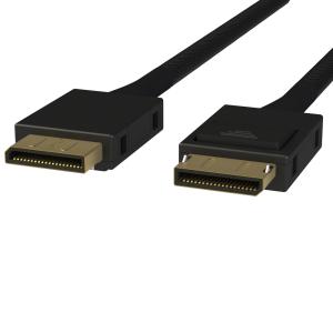 LINKUP - OCuLink PCIe SFF-8611 4i to OCuLink SFF-8611 SSD データアクティブケーブル　ナイロンケーブルジャケット付き50cm｜linkup-japan