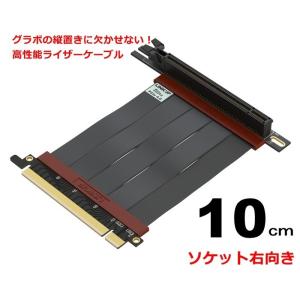LINKUP ライザーケーブル PCI Express4.0（3.0互換） 90度ソケット 折り曲げ可能 10cm PCパーツ パソコンパーツ｜linkup-japan