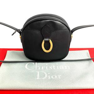 極美品希少品Christian Dior ディオールヴィンテージロゴ金具レザー  