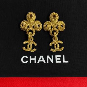 極美品希少品CHANEL シャネルヴィンテージ溶岩ココマークGP イヤリング 