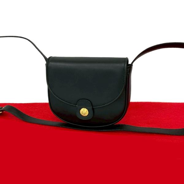 極 美品 袋付き CELINE セリーヌ トリオンフ ロゴ 金具 レザー 本革 ミニ ショルダーバッ...