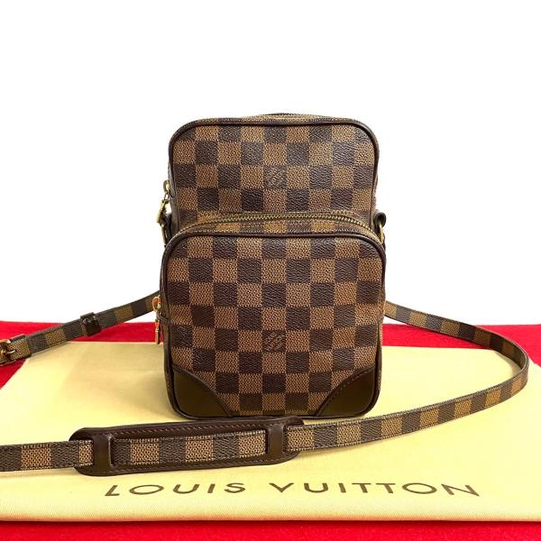 ほぼ未使用 SPオーダー品 LOUIS VUITTON アマゾン ダミエ レザー ミニ ショルダーバ...