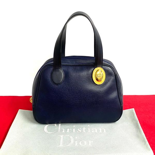 極 美品 希少品 Christian Dior ディオール ヴィンテージ CD ロゴ 金具 レザー ...