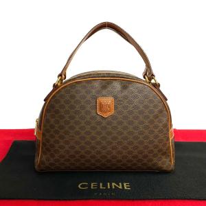 極美品希少品CELINE セリーヌマカダムブラゾン柄レザー本革PVC ミニ 
