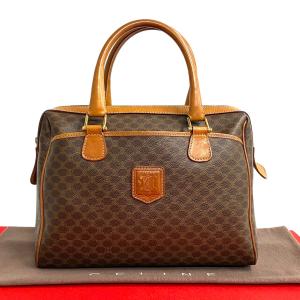 超美品】CELINE セリーヌ マカダム ミニボストン ハンドバッグ 