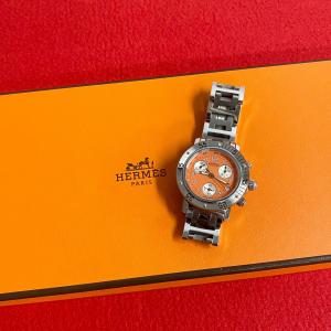 HERMES 極 美品 希少品 エルメス Hウォッチ クォーツ ステンレス  