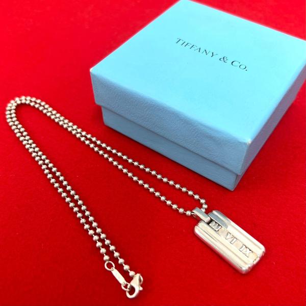 極 美品  TIFFANY&amp;Co. ティファニー ヴィンテージ アトラス ネックレス シルバー925...
