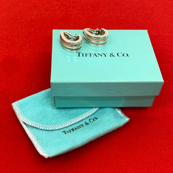 極 美品 箱 袋付 TIFFANY&amp;Co. ティファニー アトラス グループド ダブルライン ハーフ...