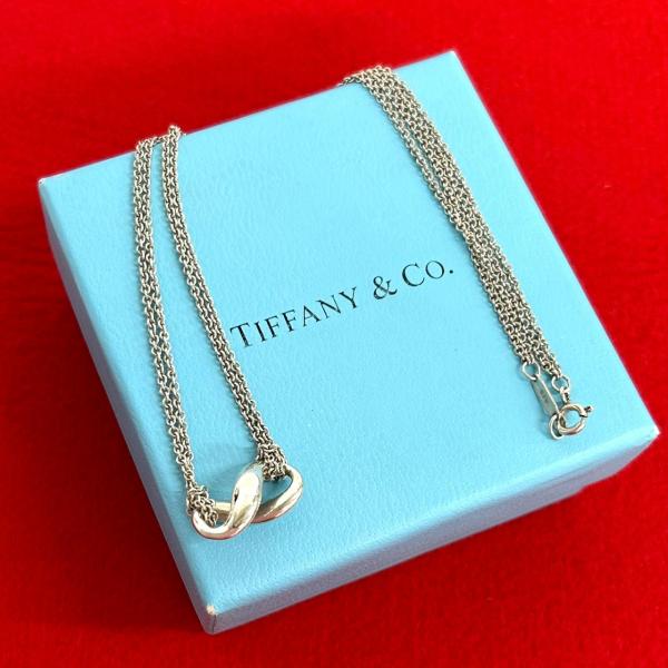 極 美品 TIFFANY&amp;Co. ティファニー ヴィンテージ インフィニティ ネックレス シルバー9...