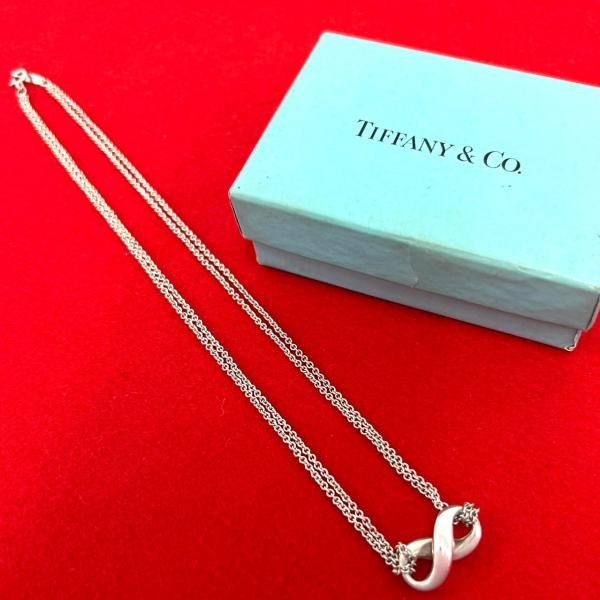 極 美品 箱付き TIFFANY&amp;Co. ティファニー ヴィンテージ インフィニティ ネックレス シ...