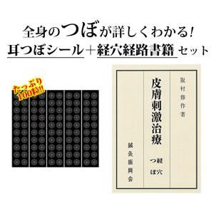 耳つぼシール 5シート100粒+皮膚刺激治療 書籍初心者でも安心耳つぼ解説図付 日本製 国内メーカー直入 マグレインクリア｜linomakana