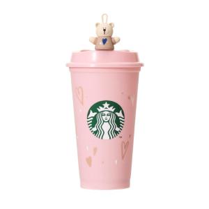 Starbucks ドリンクホールキャップベアリスタ付き バレンタイン2024リユーザブルカップ47...